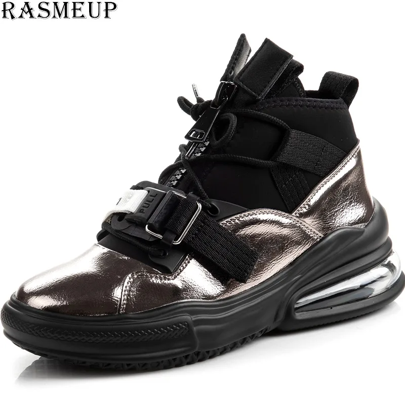 RASMEUP Новинка 2019 года стильные женские дышащие кроссовки из натуральной кожи