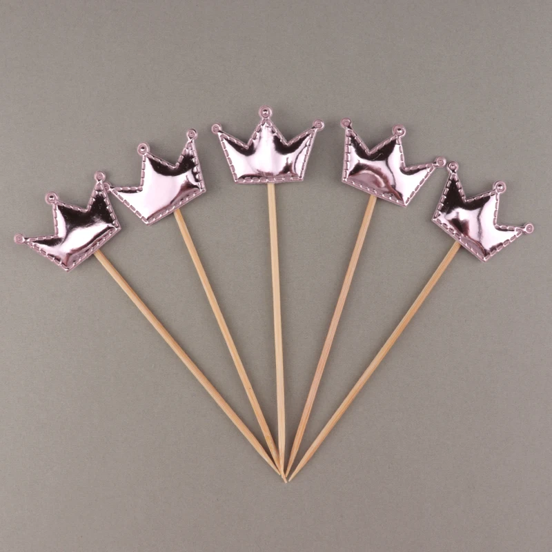 pink crown 5pcs Cakelove 5 шт/лот Прекрасный Сердце Звезда Корона торт Топпер для с изображением пирожного на день рожденья Детские флажки для душа вечерние свадебные украшения - Цвет: pink crown 5pcs
