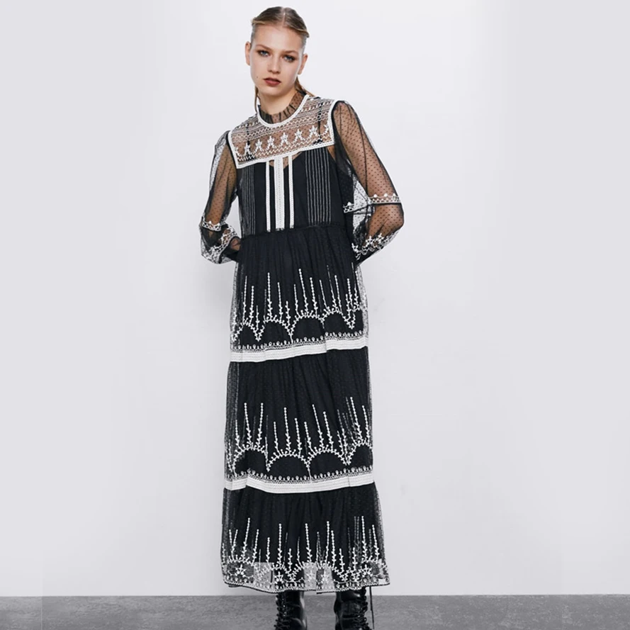 ZA Новое разноцветное модное платье с принтом женская одежда Boho Свободное платье с v-образным вырезом Вечерние подарки - Цвет: 02