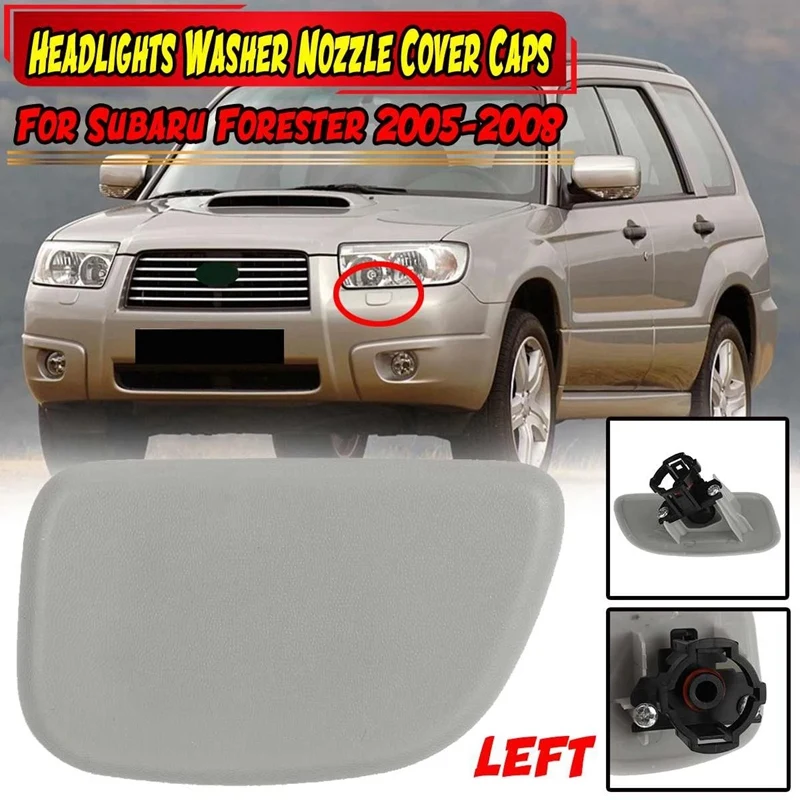 

New Car Front Left Headlights Head Light Lamp Washer Nozzle Cover Caps for Subaru Forester 2005-2008 86636SA230WG