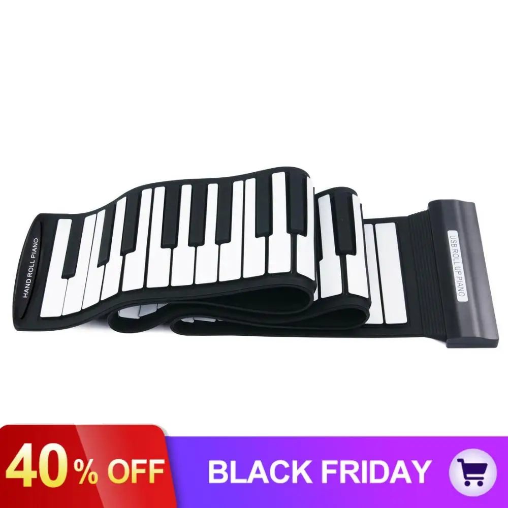 Портативный Гибкий 88 клавиш USB MIDI клавиатура пианино профессиональный электронный рулон пианино для начинающих детей Детские игрушки подарок