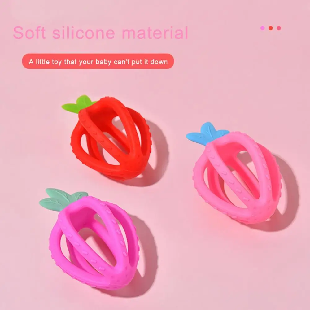 

Креативная силиконовая детская игрушка-моляр в форме клубники