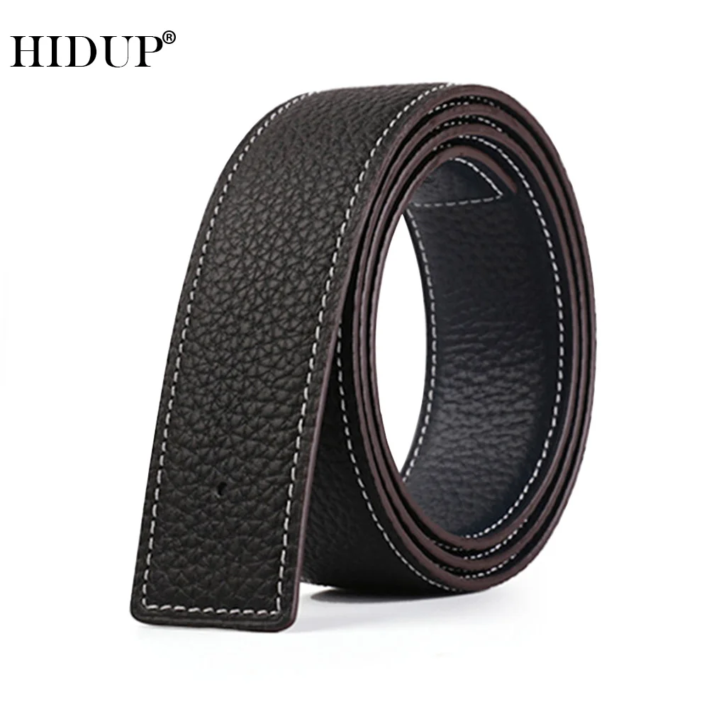 HIDUP Quality Genuine Leather Belt Pin&Slide Style Belts 3.7cm Width Belts Strip Only Without Buckle Jeans Accessories NWJ1057