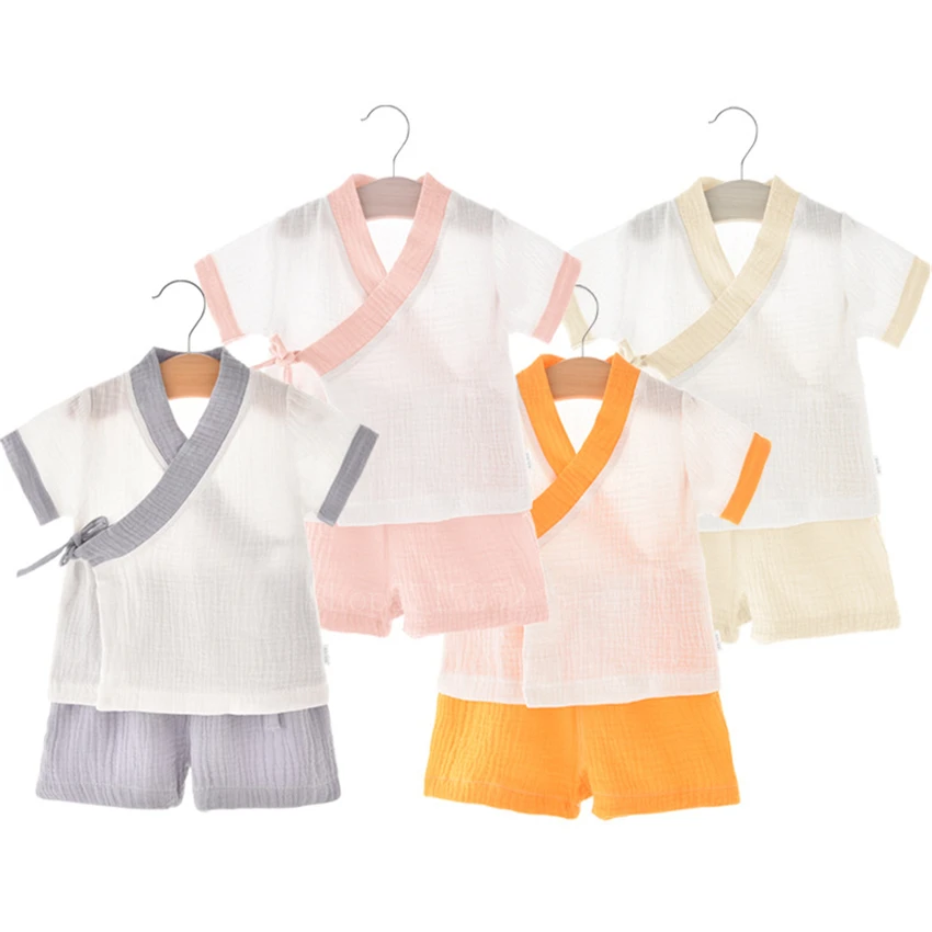 Детский традиционный японский костюм дышащее кимоно для новорожденных Пижама