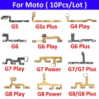 10pcs power on off volume side button key flex cable for moto g5 g6 g7 g8 g9 plus play power lite one action vision hyper fusion