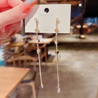 wholesale new tassel long earrings stone stud for women dropshipping
