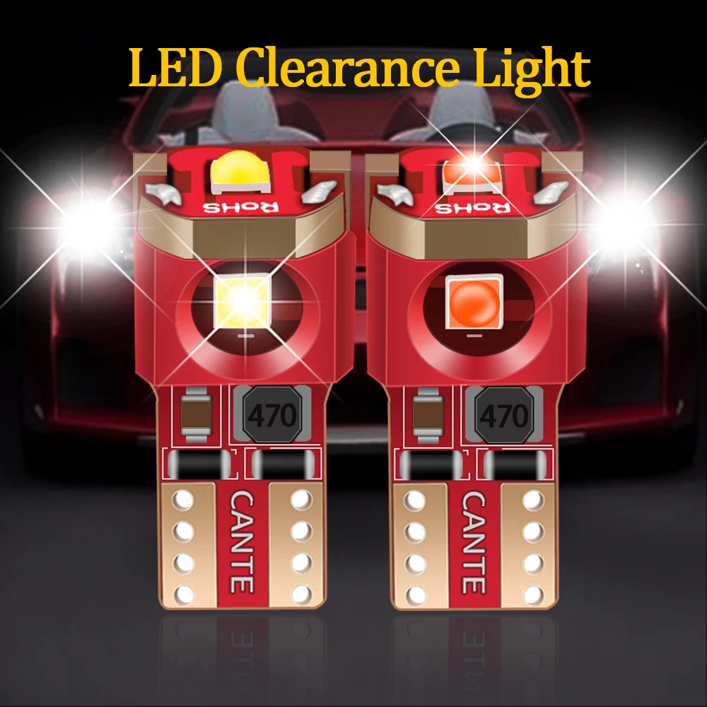 4 шт. T10 W5W 3LED Chip 3030SMD 168 194 автомобильный парковочный источник света Canbus без ошибок