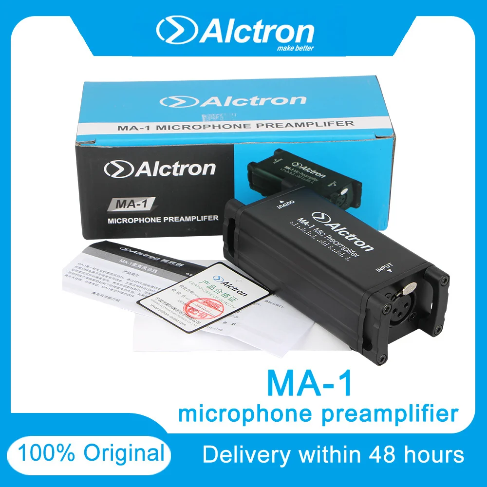 

Alctron MA-1 Professional Microphone Preamplifier Dynamic/passive Ribbon Microphone Net Gain Amplifier