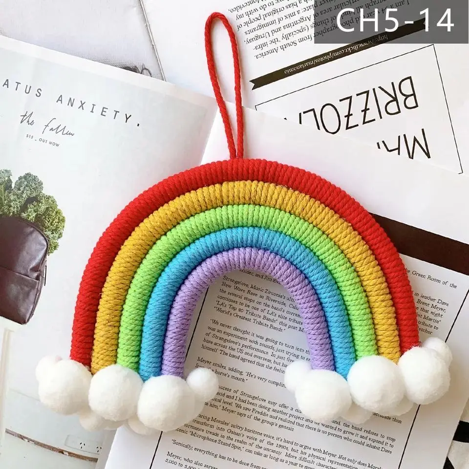 

Nordic Kids Nursery Room Decor Felt Rainbow Cloud Hanging Decor Scandinavian Handmade Children Baby Girl Room Hanging Wall Decor