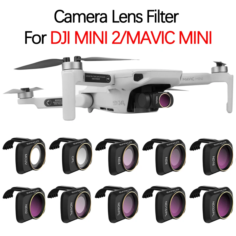 Фильтр объектива для DJI Mavic Mini 1 2 Drone Gimbal Camera MCUV ND4 ND8 ND16 ND32 CPL NDPL Filter Kit с высоким коэффициентом пропускания