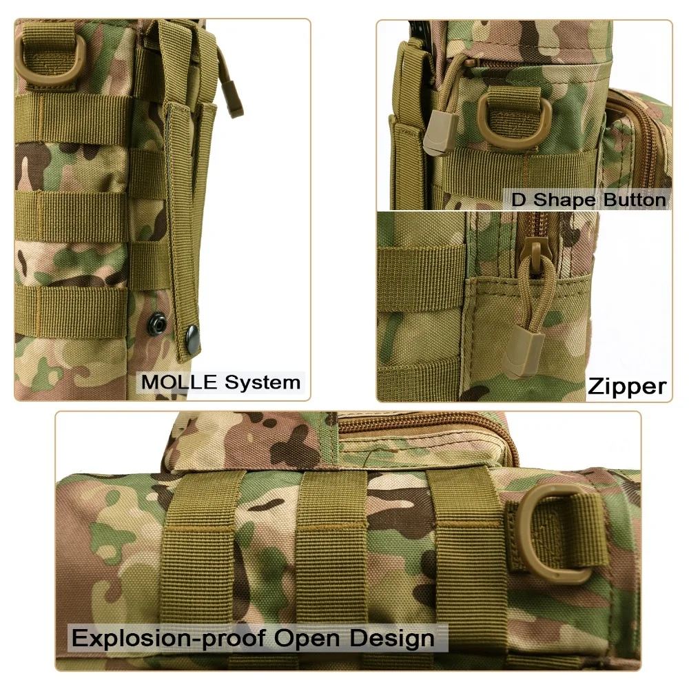 Тактический Чехол для бутылки с водой MOLLE, держатель, сумка для хранения, сумка-переноска с MOLLE, лямки для 1л, 32 унции, бутылка для воды