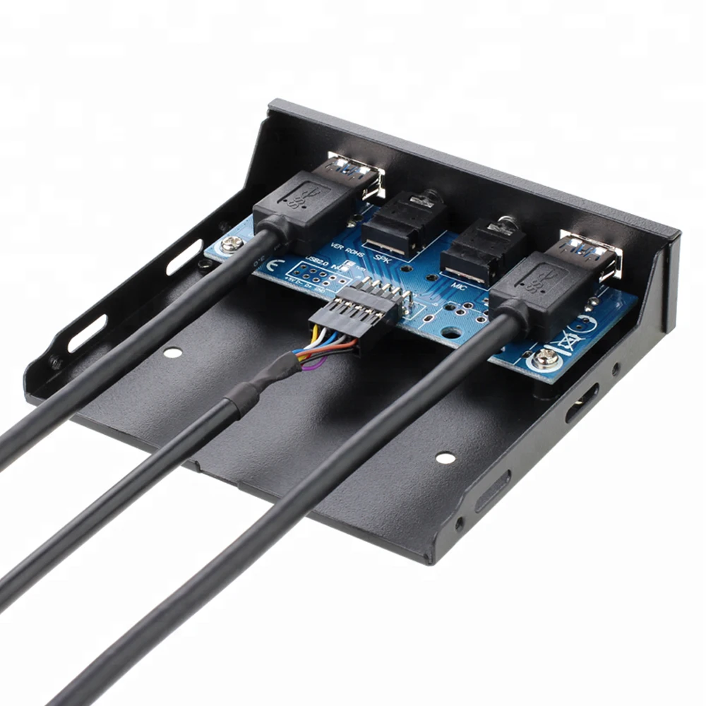 USB 3 0 2 порта 5 дюйма концентратор HD выход Передняя панель металлический микрофон