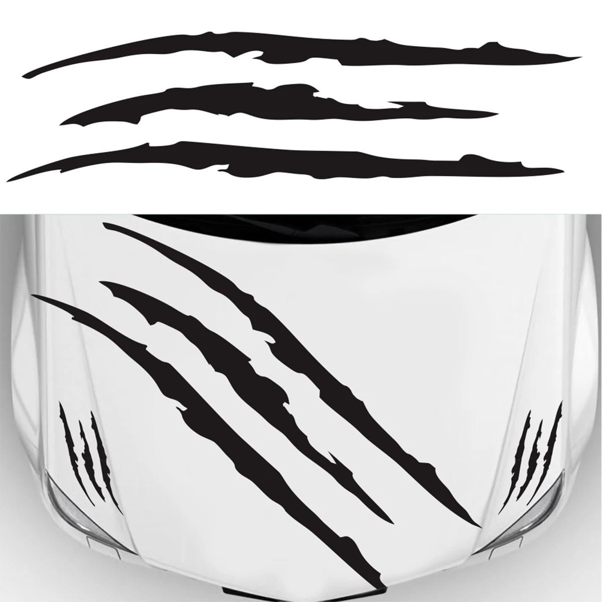 3 шт. коготь Знаки наклейка светоотражающие Стикеры для фары автомобиля капот