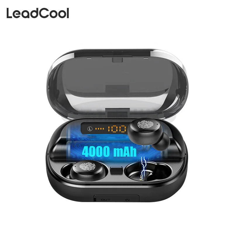 

Bluetooth-гарнитура, беспроводные наушники, hi-fi звук, стереогарнитура, спортивные наушники 4000 мАч, Bluetooth v5.0, водонепроницаемые наушники TWS