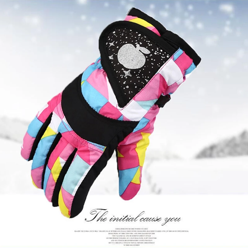 Водонепроницаемые зимние перчатки для катания на лыжах сноуборде теплые варежки