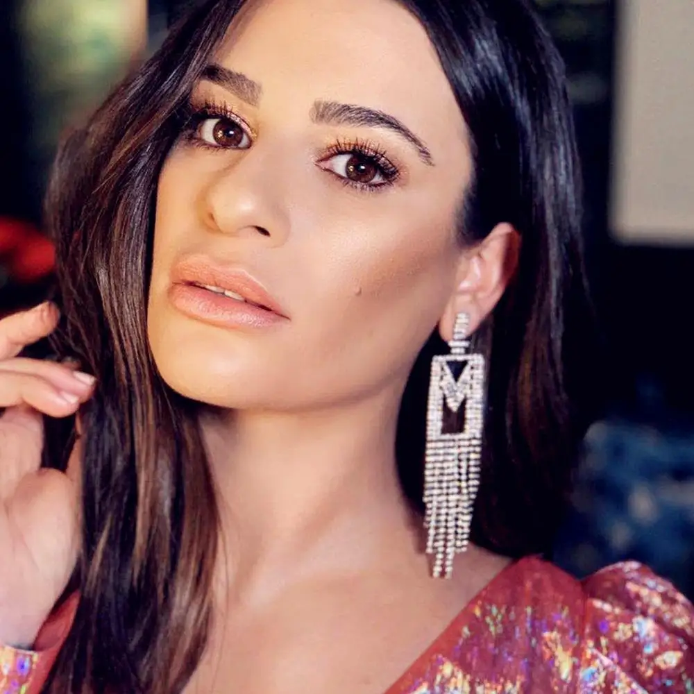 Модные новые женские висячие серьги цепочки с кисточками из циркония в виде букв