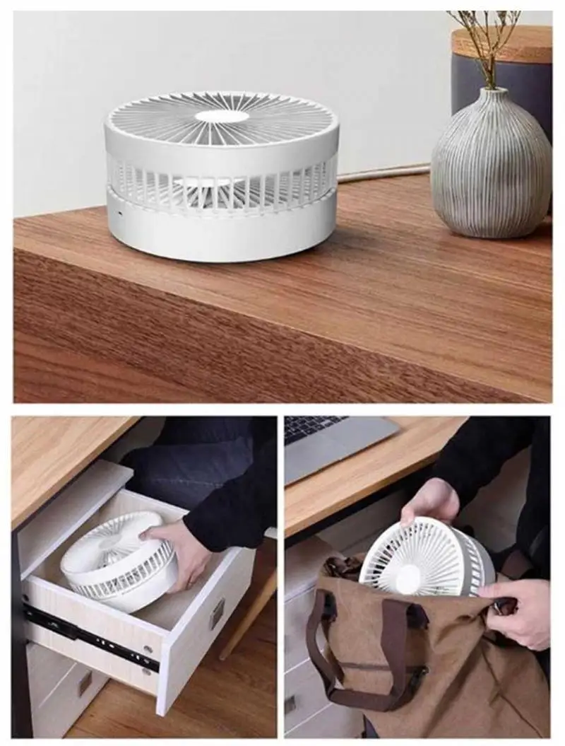 

USB Fan Telescopic Folding Fan Desktop Landing Silent Car Interior Accessories Auto Cooling Device Air Fans For Home Car Office