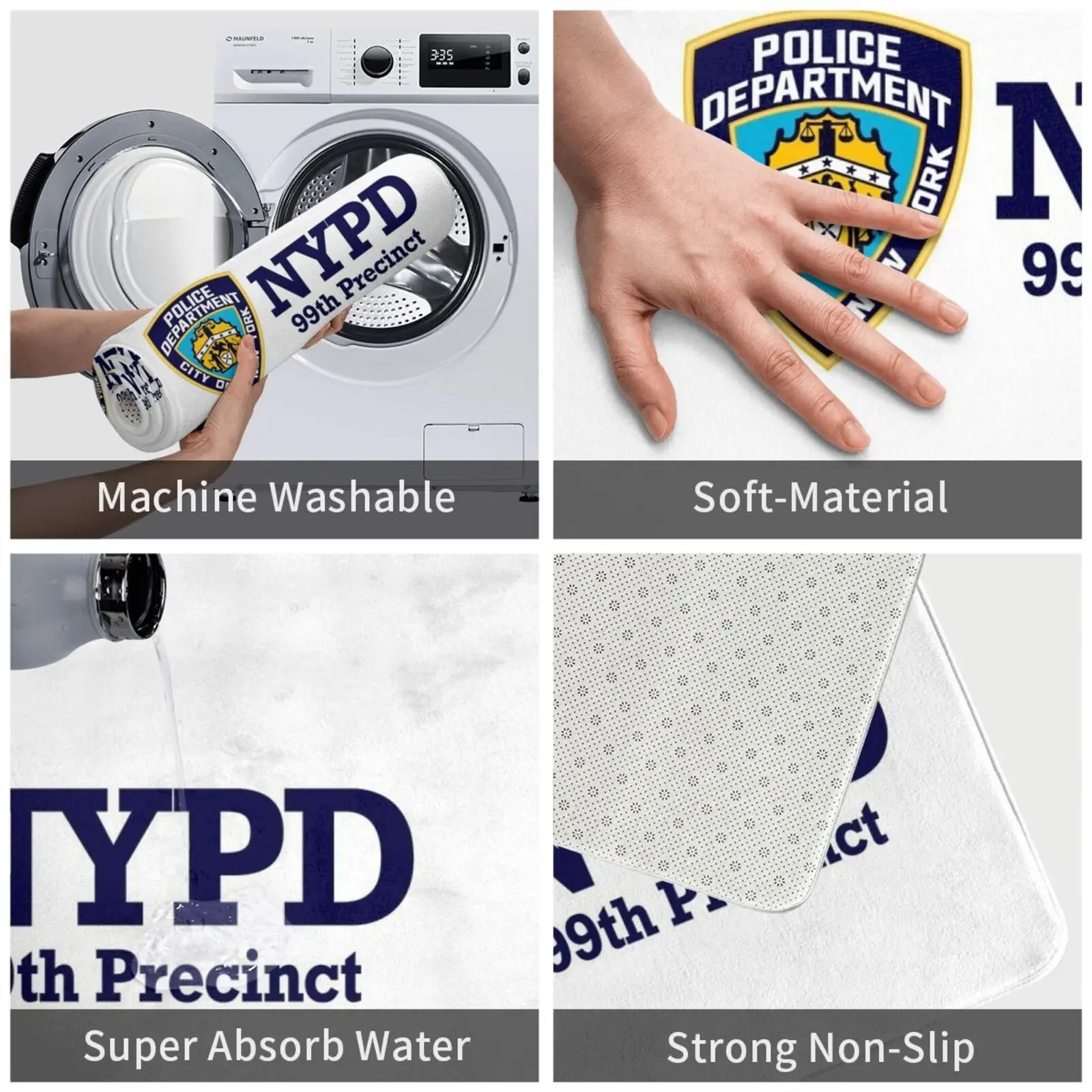 Коврик для коврика 99-й точности Мягкий Нескользящий ковер с розовым диазом