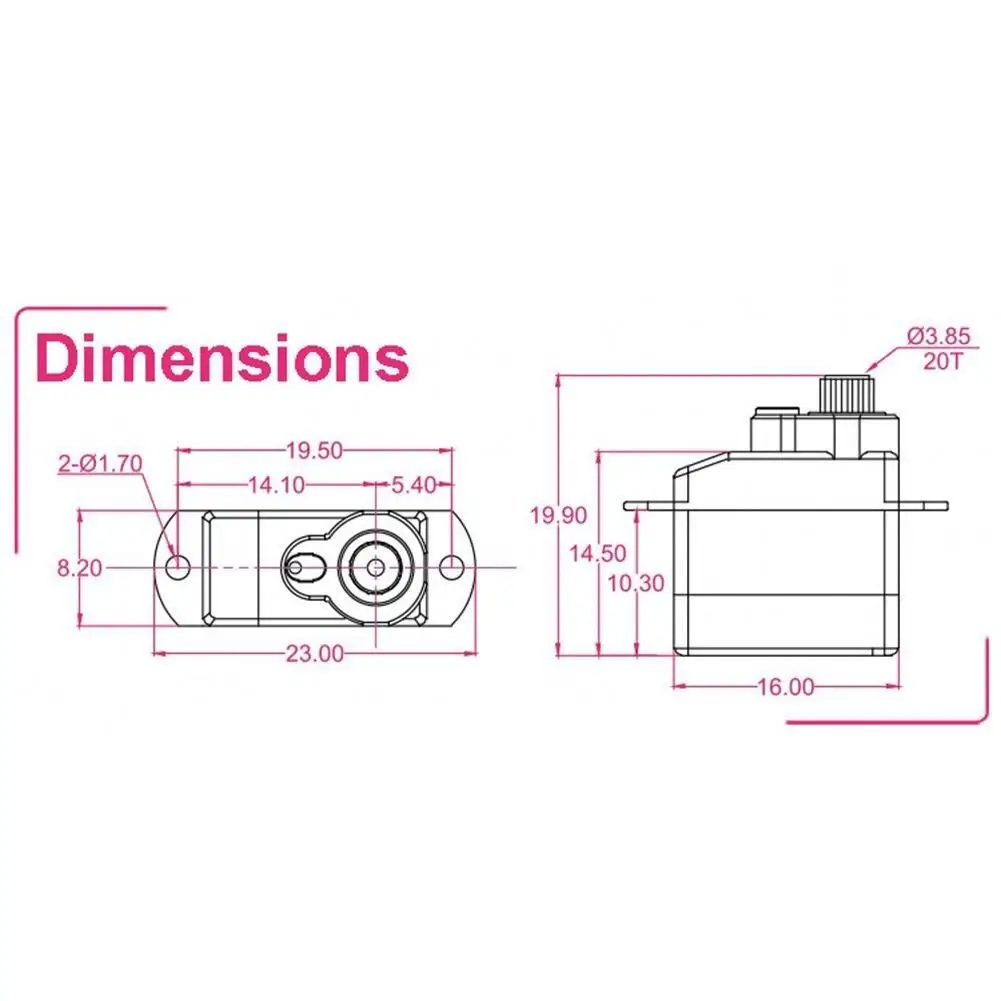 

LeadingStar Mini Digital Low Pressure Steering Gear DIY Accessories