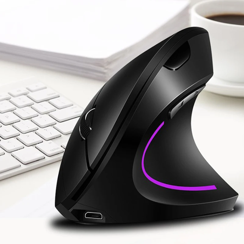 

Ergonomic Vertical Mouse 2.4G USB Wireless Gaming Mouse Computer Mice With Light