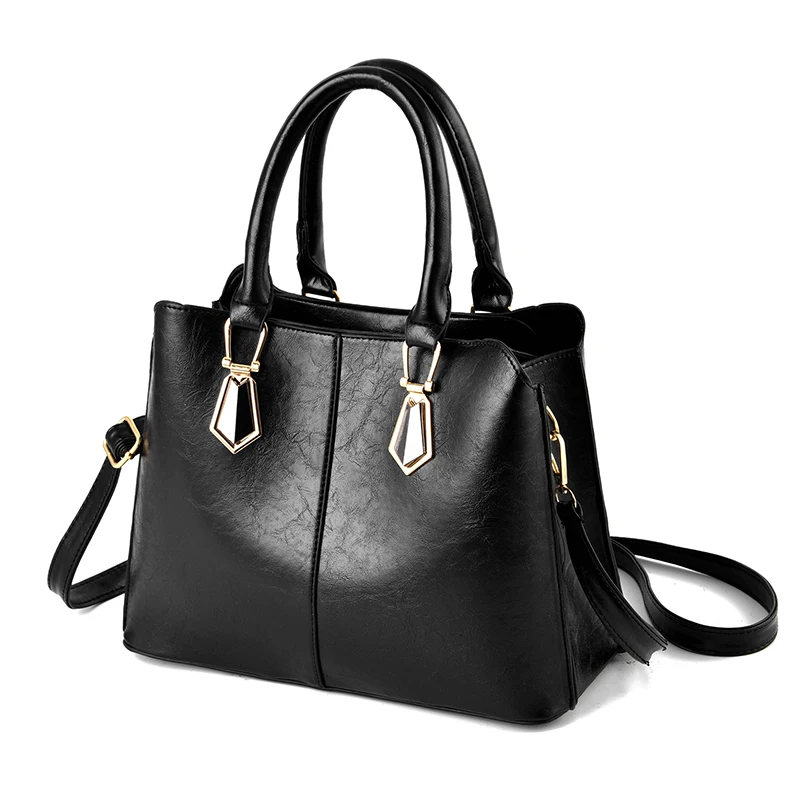 Сумка NEWPOSS женская из вощеной кожи роскошный саквояж с кармашком для кошелька