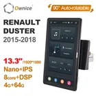 Автомагнитола Ownice 1DIN, Android 10,0, для Renault DUSTER 2015-2018, HDMI, 13,3 дюйма, 1920*1080