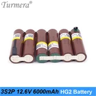 Литиевая батарея 10,8 V 12,6 V 3S2P 6000mAh 30A 18650 HG2 3000mAh батарея с паяльником для отвертки аккумулятор на заказ Turmera