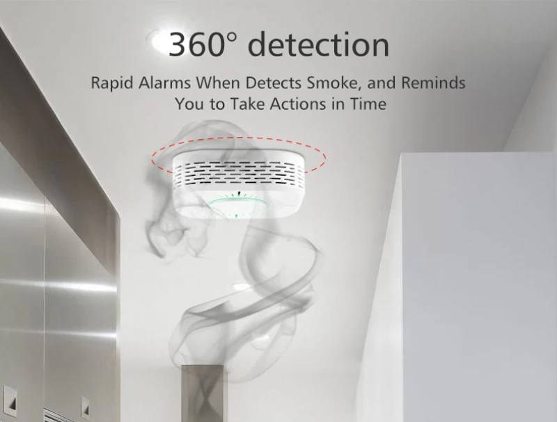 

Wifi Smoke Detectors Fire Protection Portable Useful Smoke Detector Home Safe Security Smoke Alarm Sensor Smart Home Accessory