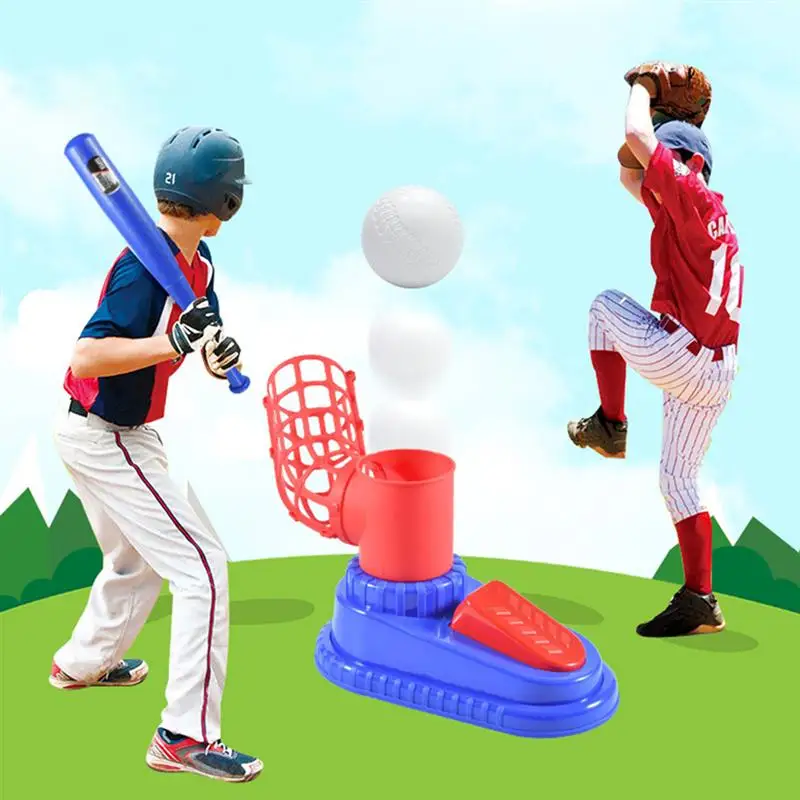 

1 set of Kids Baseball Trainer Tools Baseball Bat Baseball Ball Machine Toys