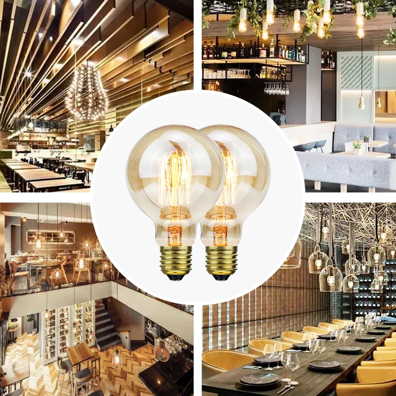 Лампа в стиле ретро E27 40 Вт 220 В ST64 A19 T45 T10 T185 G80 G95