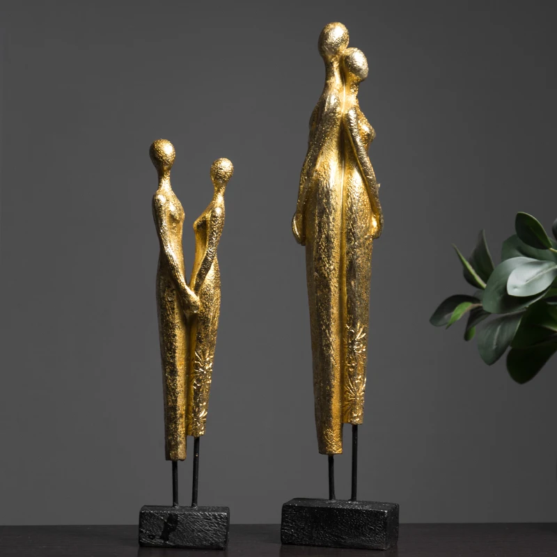 Ретро абстрактная черная африканская скульптура статуя для украшения дома