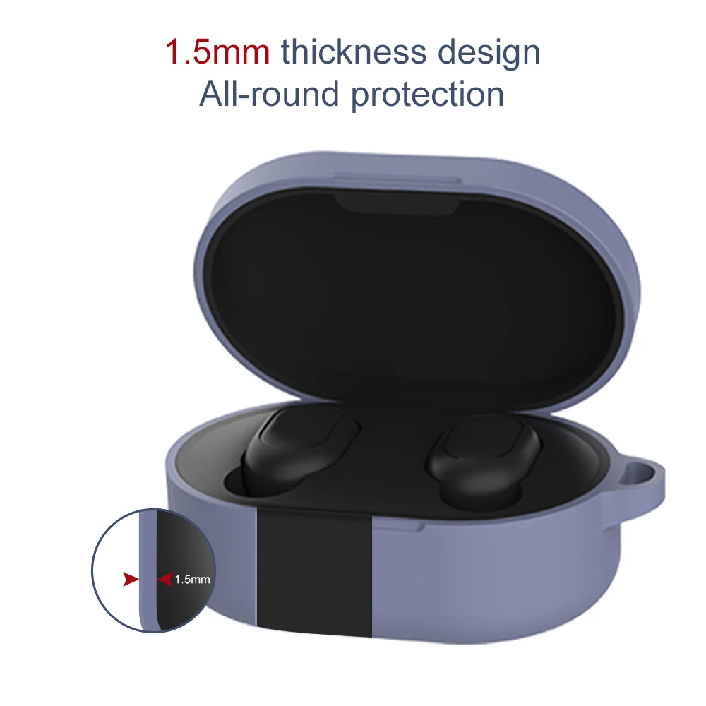 

Earphone Charging Box Case For Redmi AirDots Headset Accessories Protective Cover Skin For Redmi AirDots Capa With Hook