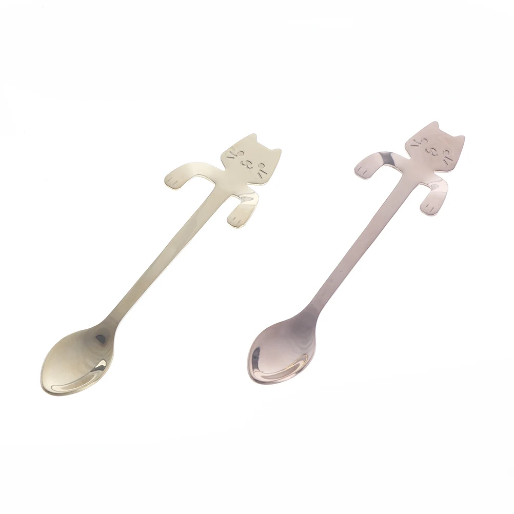 1 шт. нержавеющая сталь кошка кофейная ложка десертная ледяная конфеты кухонная