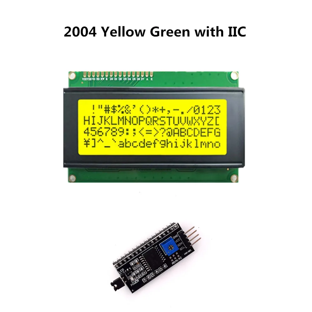 ЖК дисплей 2004 I2C 20x4 2004A синий/зеленый экран SPLC780D AIP31066 символов LCD IIC модуль адаптера