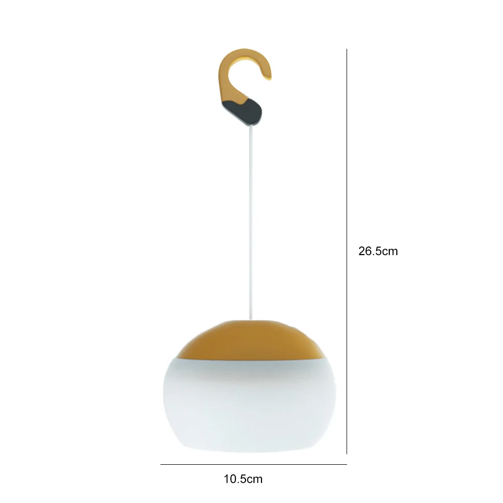 

Portable LED Camping Lamp Battery Powered Outdoor Emergency Light with Hook Multifunction Three Brightness Atmosphere Lantern