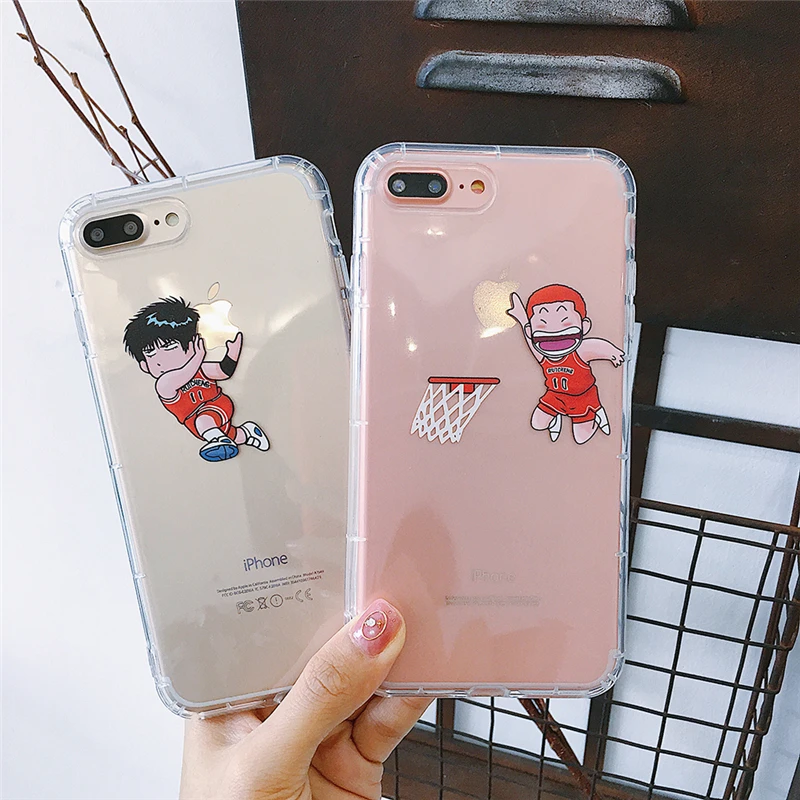 Чехол для мобильного телефона с рисунком баскетбола iPhone 6 S 7 8 PLUS X XR XS MAX прозрачный