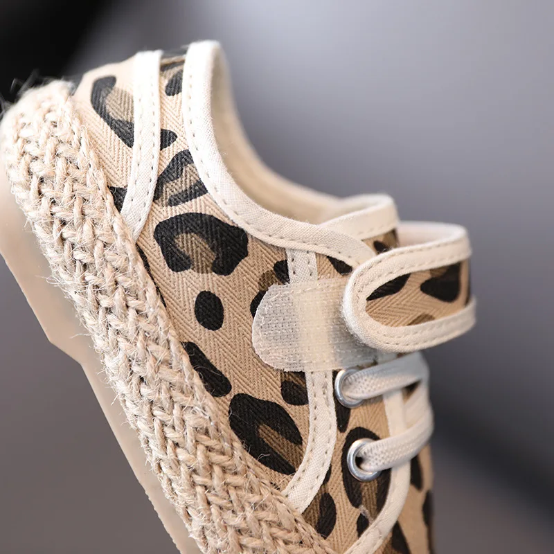 

New fashion Children Canvas Shoes Girls Boys Kids Sneakers Tendon Casual Baby Running Shoes Leopard Child Sport Shoes Toddler