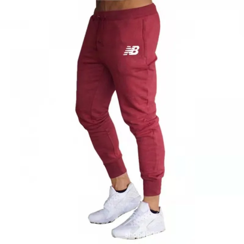 

2021 new legging sports pants sports spring and summer thin breathable slim men's custom letter printing stretch casual trousers