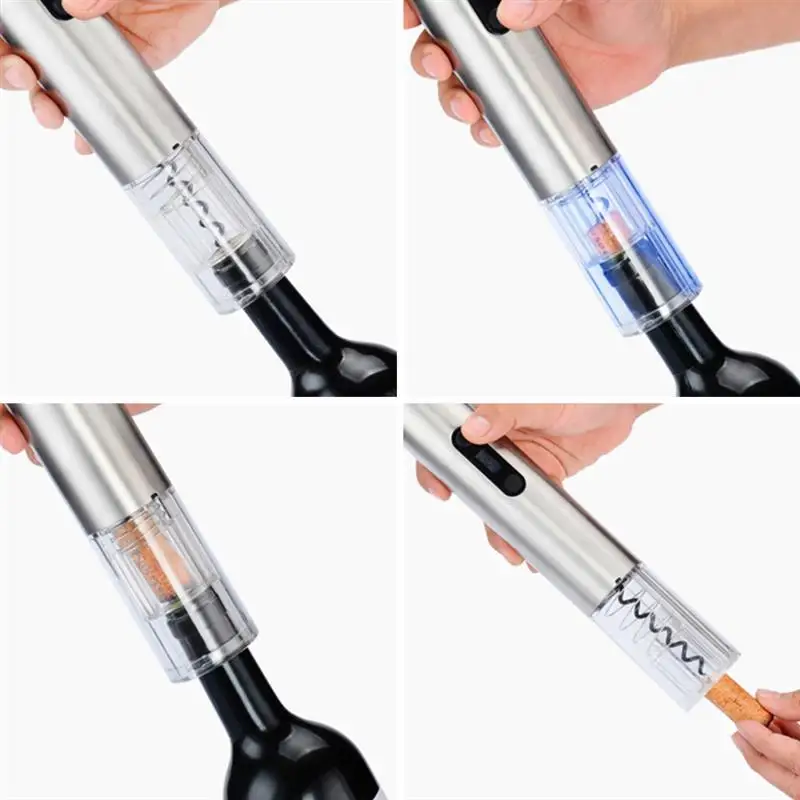 

1PC Electric Wine Opener Rechargeable Automatic Corkscrew Wine Bottle Opener Kitchen Tools with Foil Cutter