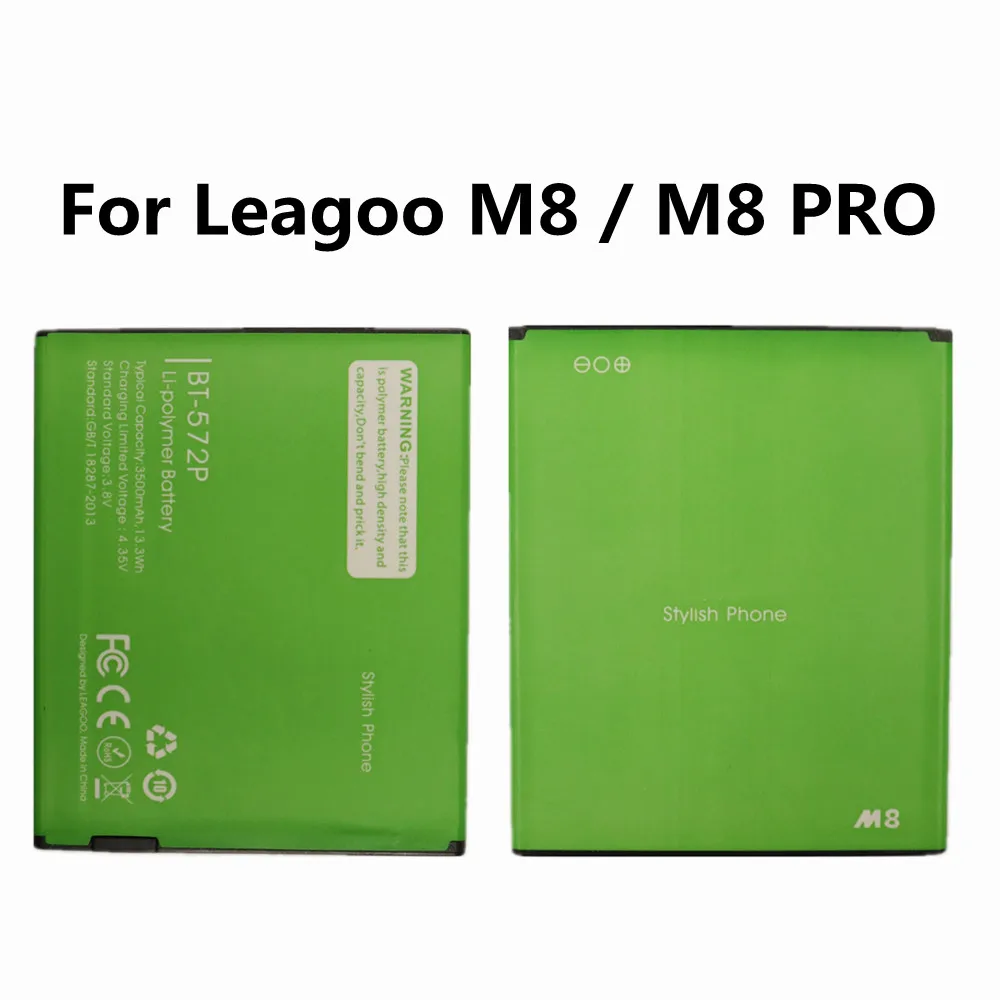 

2PCS High Quality BT-572P 3500mAh Battery For LEAGOO M8 Bateria M8 PRO Cellphone Replacement Batteries