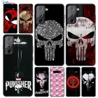 Мягкий черный чехол с черепом Marvel Punisher для Samsung Galaxy S21 S20 FE Ultra S10 S10e Lite S9 S8 S7 Edge Plus, чехол для телефона
