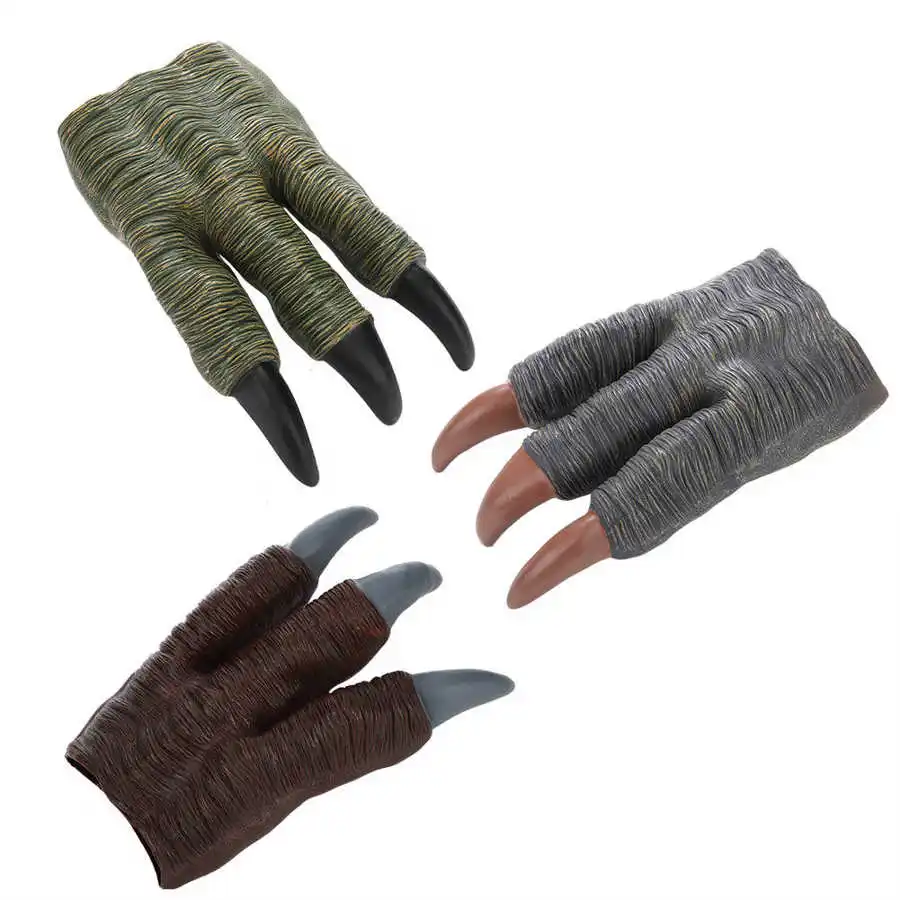 Модель игрушечных перчаток в виде когтей динозавра 1 шт. мягкая резиновая игрушка