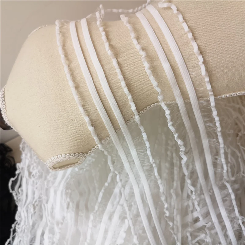 Эластичная черно-белая кружевная лента 1 м 5 см украшение для одежды воротник