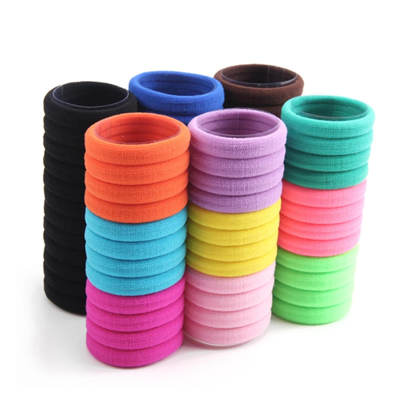 10 шт./лот, модная эластичная резинка для волос карамельного цвета, головной убор для девочек, конский хвост, аксессуары для волос, женские резинки, галстук, D0243