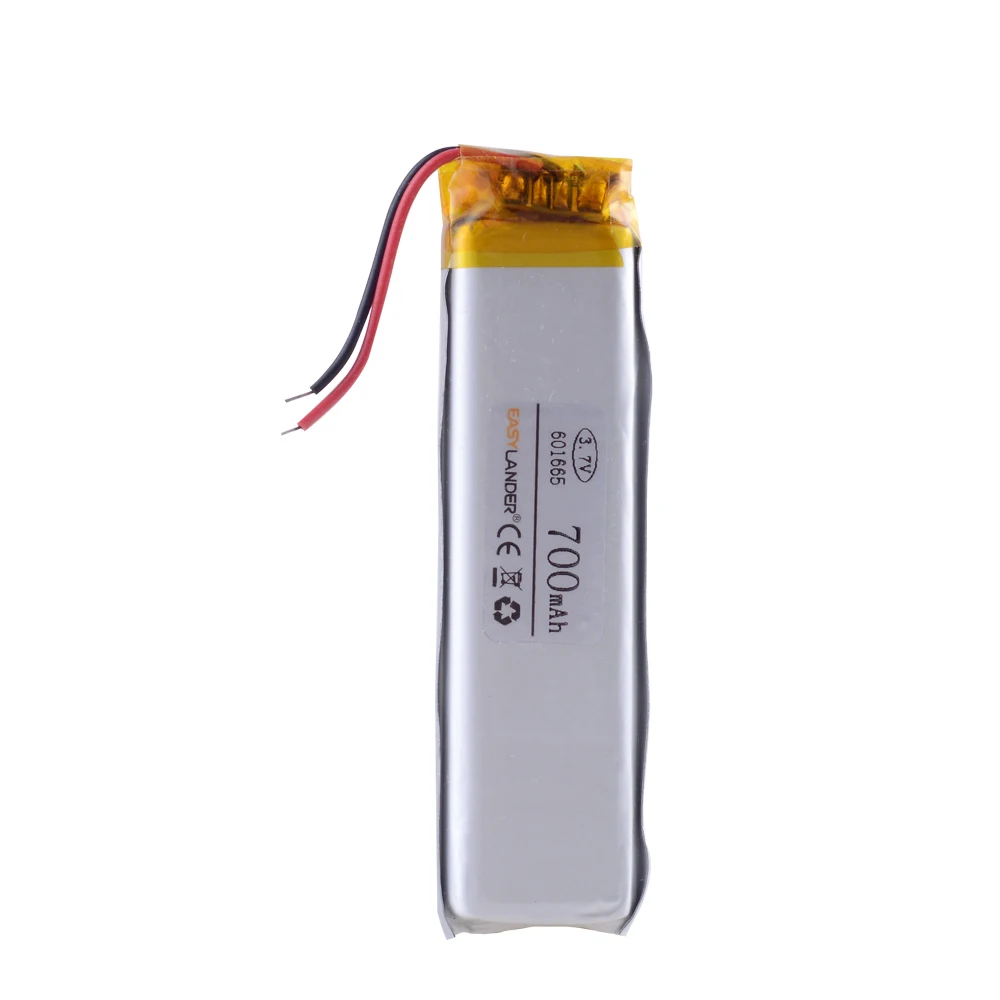 

601665 3,7 V 700mAh литий-полимерный LiPo аккумуляторная батарея для Светодиодный светильник Динамик игрушки диктофон ручка 061665 601663 061663