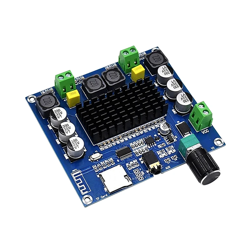 

Bluetooth 5,0 TDA7498 усилитель доска двухканальный 100 Вт * 2 аудио усилитель модуль DC12V-30V на дальние расстояния Поддержка TF домашняя Театр