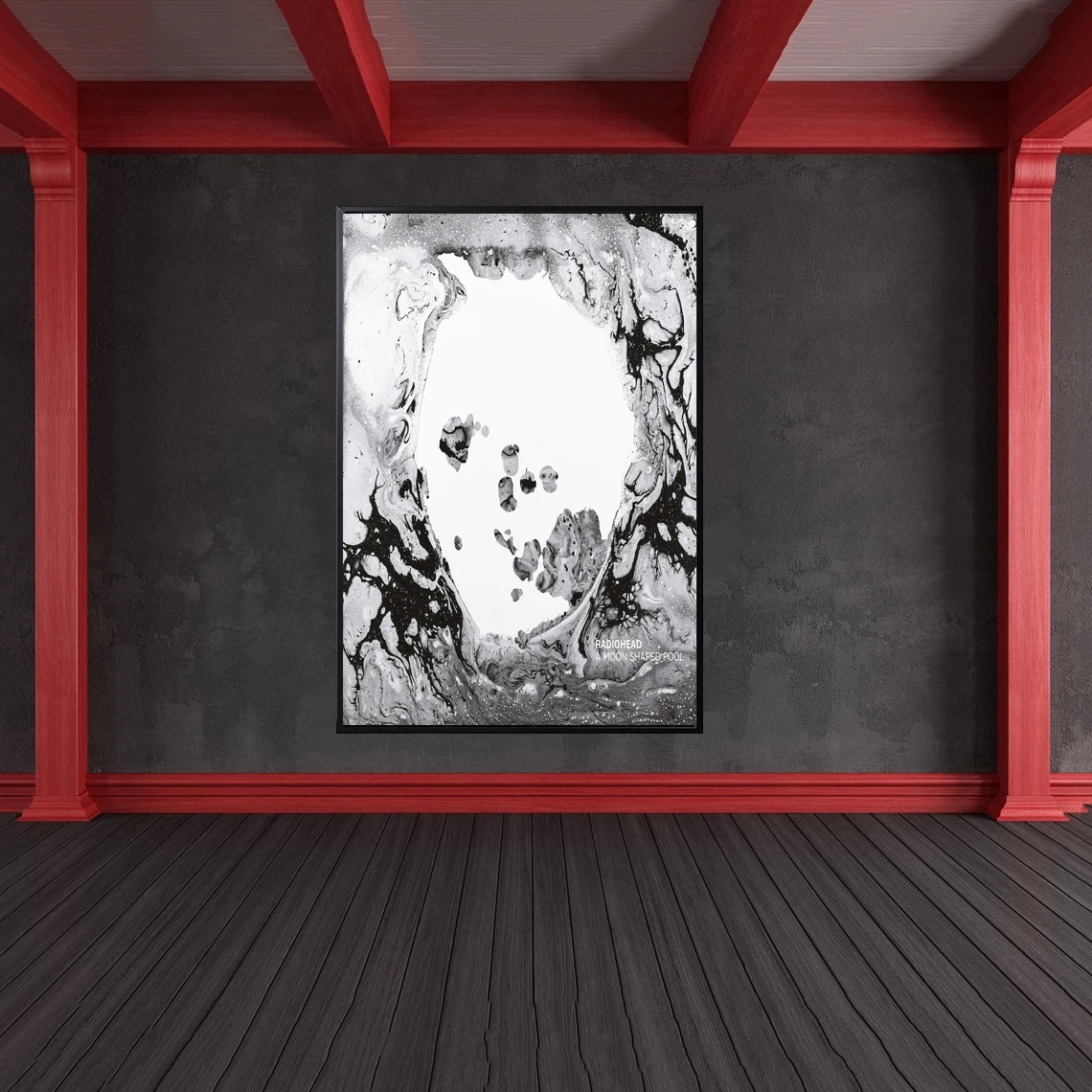 Радио головы A Луна в форме бассейна музыкальный альбом Обложка плакат певец