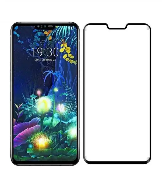 Чехол для LG V50 V40 чехол thinq металлический алюминиевый бампер рамка углеродное волокно текстура PC задний Чехол для LG G8 G7 чехол thinq - Цвет: Glass Screen Film