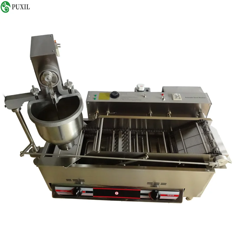 

Double row automatic electric and gas one doughnut machine Commercial Electric Donut Machine Fryer Maker circle Doughnut maker