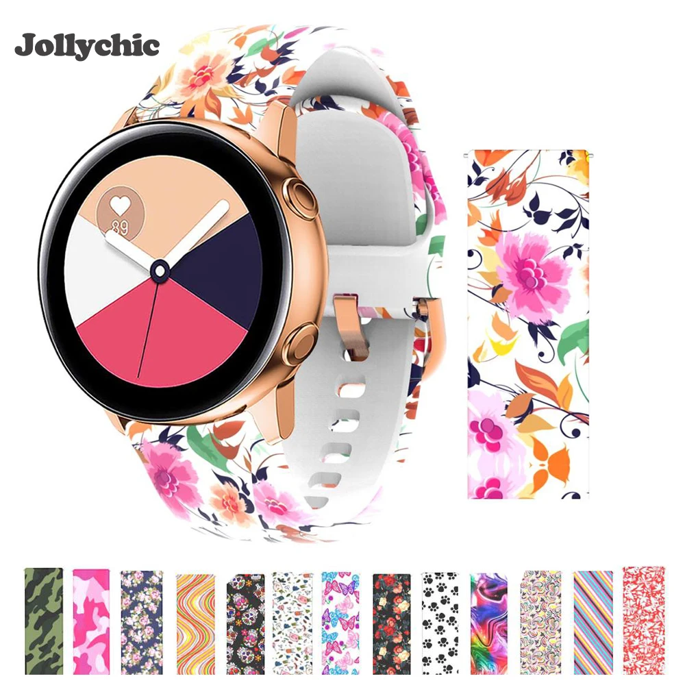 Силиконовый ремешок для часов samsung Galaxy Active Galaxy 42 Band 20 мм s2 Band Amazfit Bip Youth/gear Sport/Garmin vivoactive 3